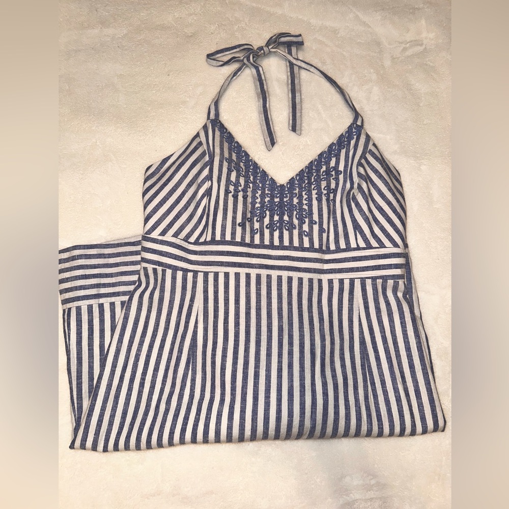 NWT Size 8 striped Vineyard Vines Halter Dress